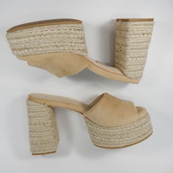Dee Ocleppo Sunset Platform Espadrille Heel Slip on Sandals 8.5 Sand NEW $325 - Picture 14 of 16
